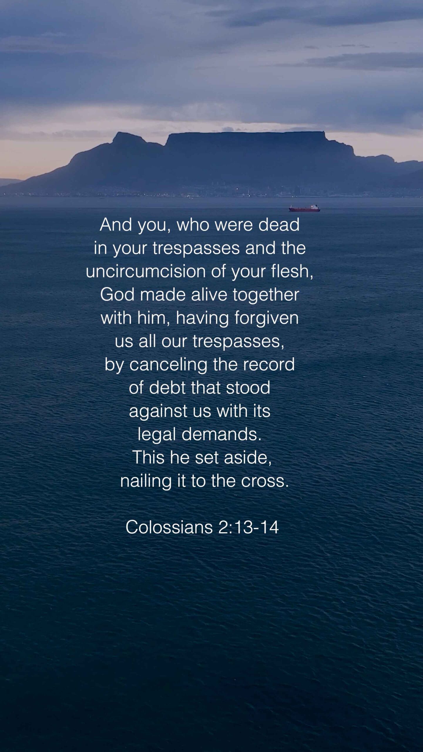 Colossians 2:13-14