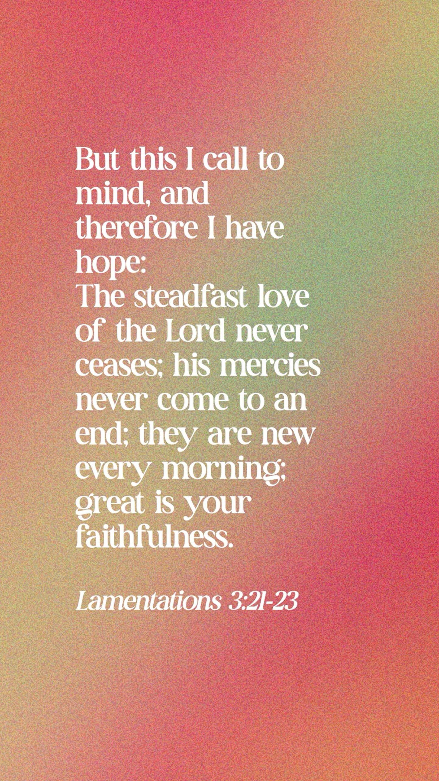 Lamentations 3:21-23